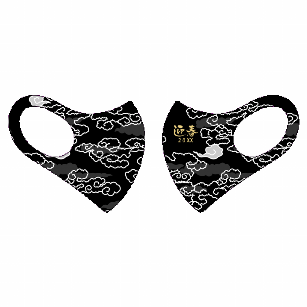 コットンマスク グレー系3柄 洗濯 64個セット m9469x2-64-HC20 【公式